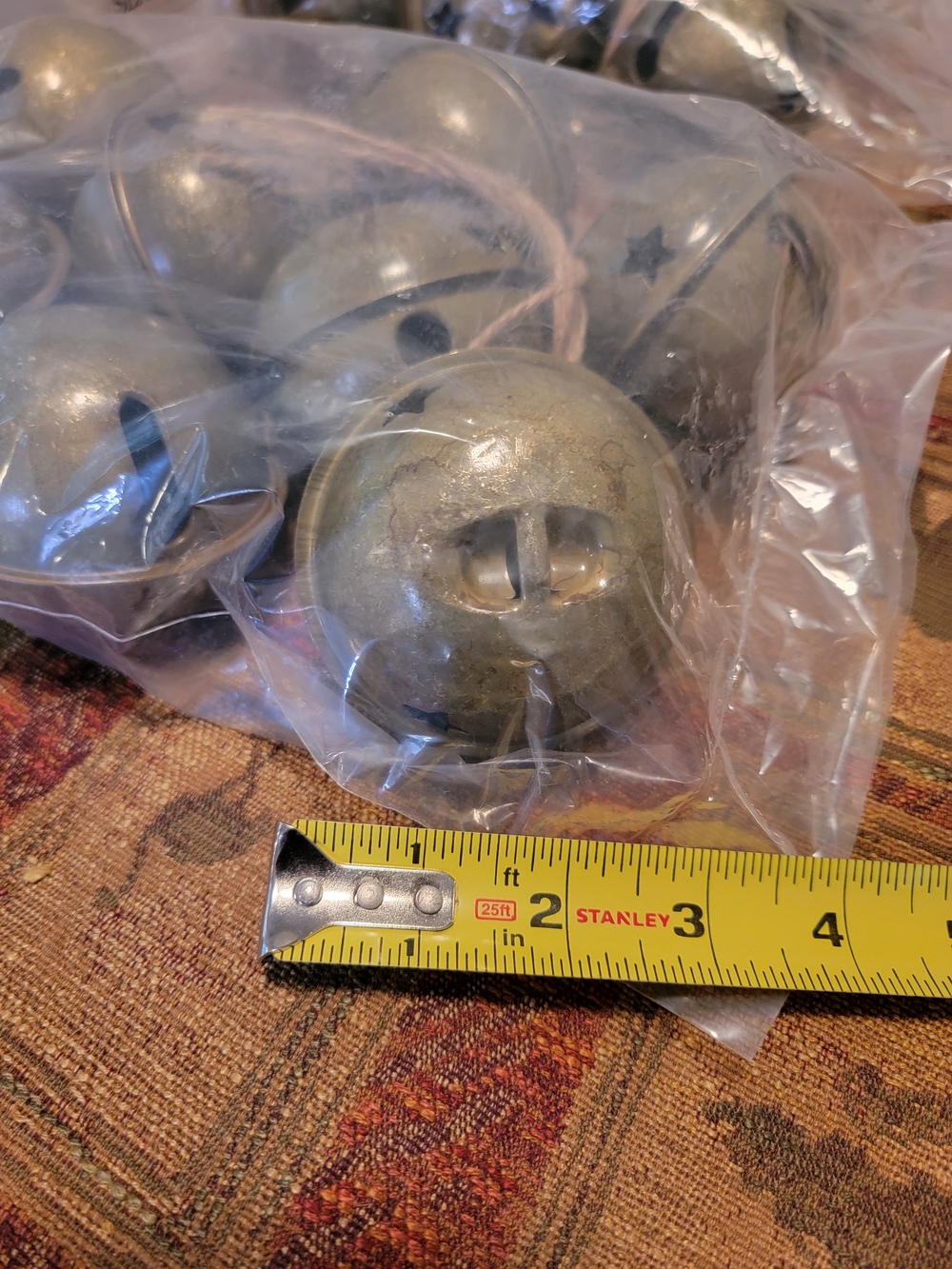 Rustic BRASS Jingle Bells String Set - Picture 3 of 7